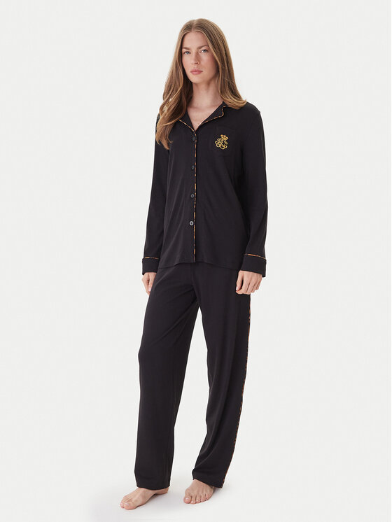 LAUREN RALPH LAUREN Пижама ILN72467F Черен Regular Fit цвят на ниска цена