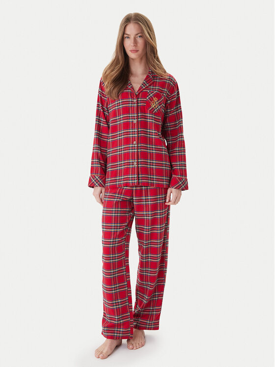 LAUREN RALPH LAUREN Пижама ILN92457F Червен Regular Fit цвят на ниска цена