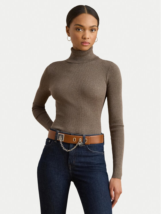 LAUREN RALPH LAUREN Поло 200643398072 Кафяв Slim Fit цвят на ниска цена