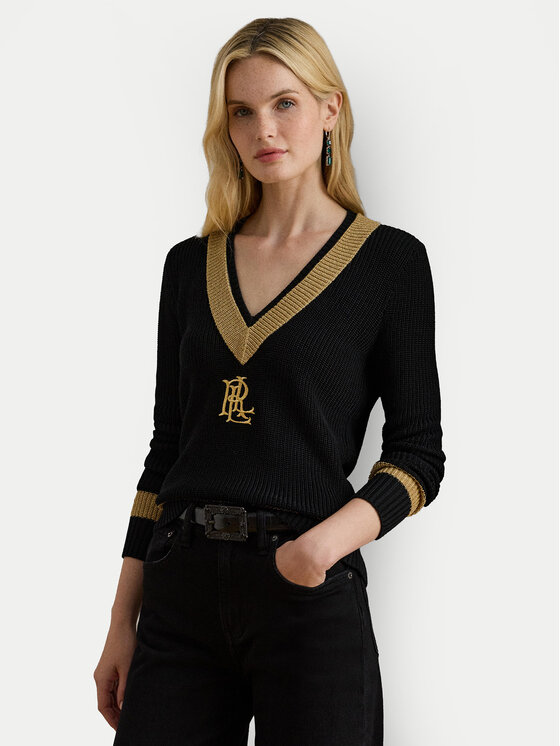 LAUREN RALPH LAUREN Пуловер 200979666001 Черен Relaxed Fit цвят на ниска цена