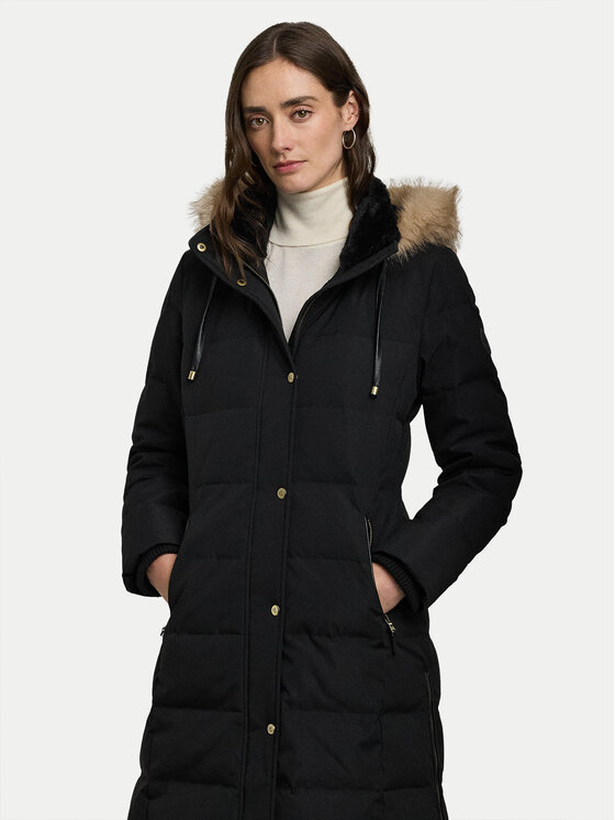 LAUREN RALPH LAUREN Пухено яке 297957509001 Черен Regular Fit цвят на ниска цена