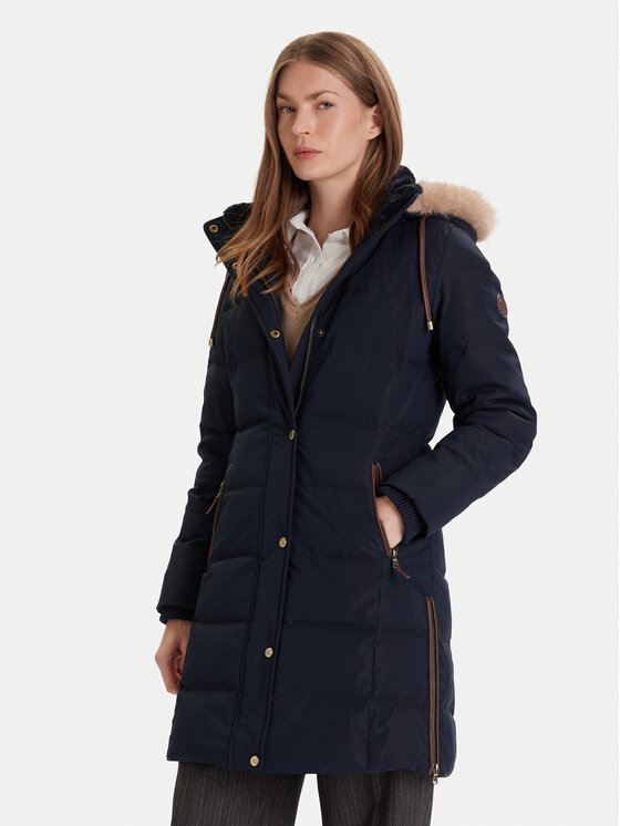 LAUREN RALPH LAUREN Пухено яке 297957509008 Тъмносин Regular Fit цвят на ниска цена