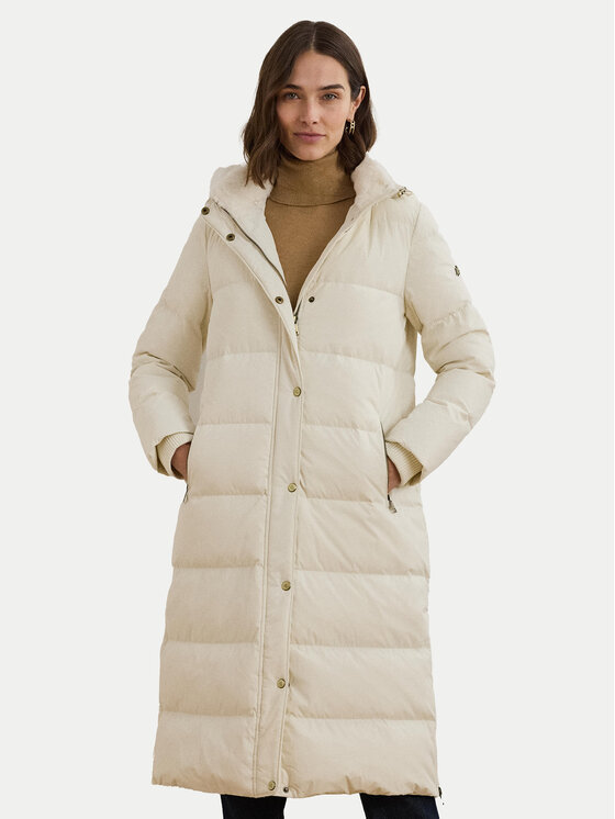 LAUREN RALPH LAUREN Пухено яке 297957512002 Екрю Regular Fit цвят на ниска цена
