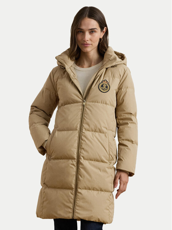 LAUREN RALPH LAUREN Пухено яке 297962675003 Бежов Regular Fit цвят на ниска цена