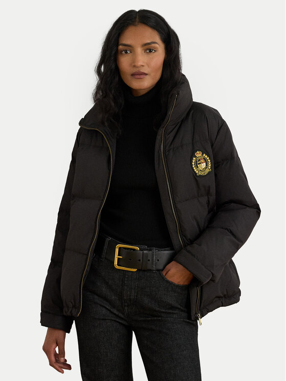 LAUREN RALPH LAUREN Пухено яке 297P04125001 Черен Regular Fit цвят на ниска цена