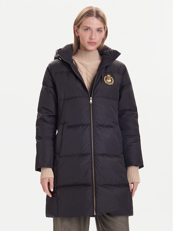 LAUREN RALPH LAUREN Пухено яке 297P04126001 Черен Regular Fit цвят на ниска цена