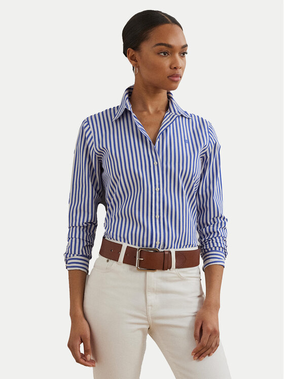 LAUREN RALPH LAUREN Риза 200970765001 Син Classic Fit цвят на ниска цена