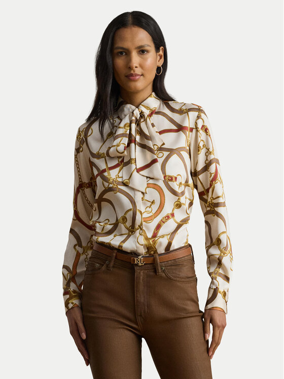 LAUREN RALPH LAUREN Риза 200979807001 Бял Straight Fit цвят на ниска цена