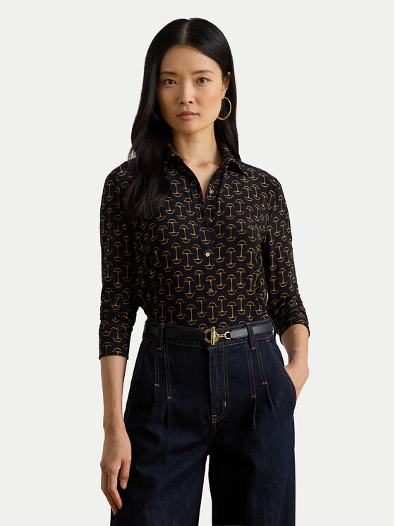 LAUREN RALPH LAUREN Риза 200P03717001 Тъмносин Regular Fit цвят на ниска цена