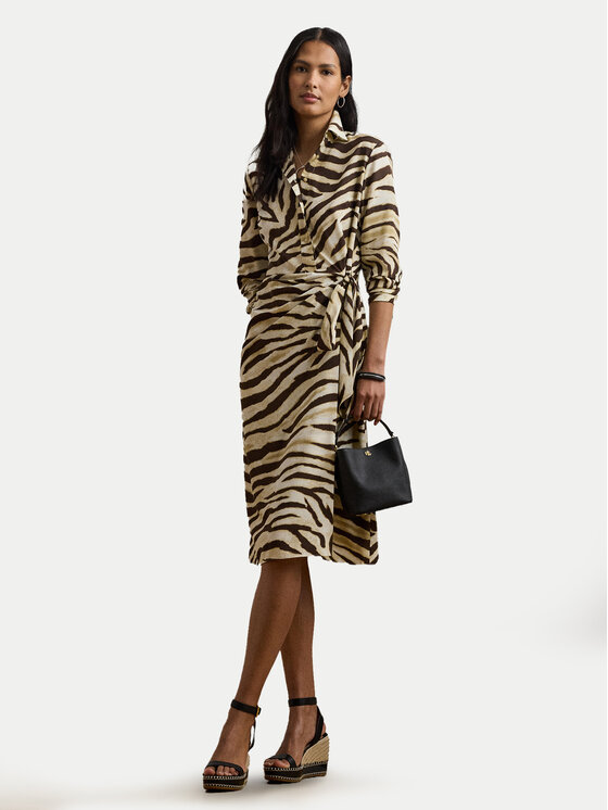 LAUREN RALPH LAUREN Рокля тип риза 200970833001 Бежов Regular Fit цвят на ниска цена