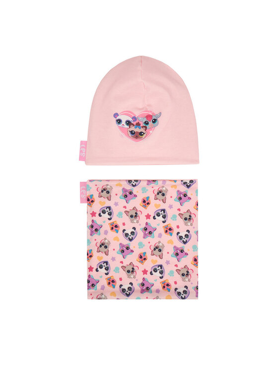 LITTLEST PET SHOP Комплект шапка и шал тип комин CEO-ACCCS-AW25-320LPS Розов цвят на ниска цена