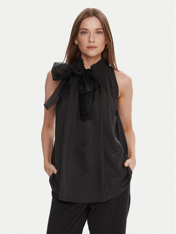 LOLA CASADEMUNT Блуза LF2515016 Черен Regular Fit цвят на ниска цена