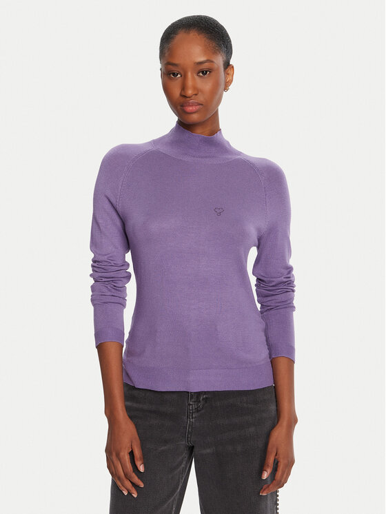 LOLA CASADEMUNT Поло LF2515007 Виолетов Regular Fit цвят на ниска цена