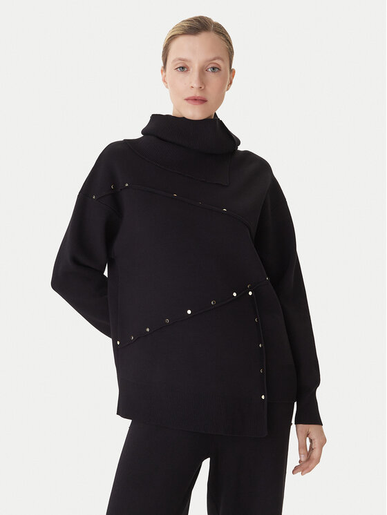 LOLA CASADEMUNT Пуловер LF2511010 Черен Regular Fit цвят на ниска цена