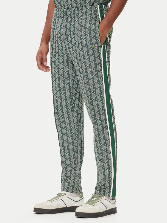 Lacoste Долнище анцуг XH1440 Зелен Regular Fit цвят на ниска цена