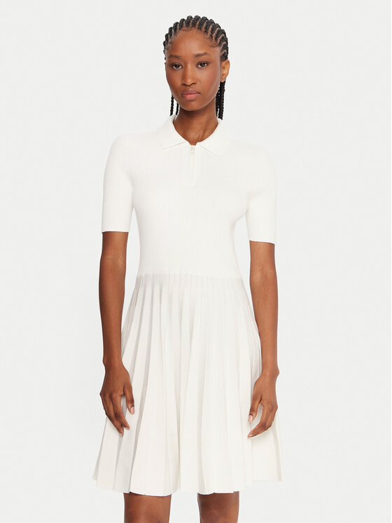 Lacoste Ежедневна рокля EF5803 Екрю Regular Fit цвят на ниска цена