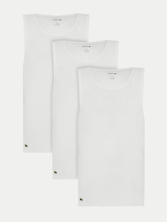Lacoste Комплект потници без ръкави TH9009 Бял Regular Fit цвят на ниска цена