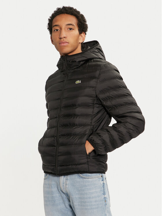 Lacoste Преходно яке BH2909 Черен Regular Fit цвят на ниска цена