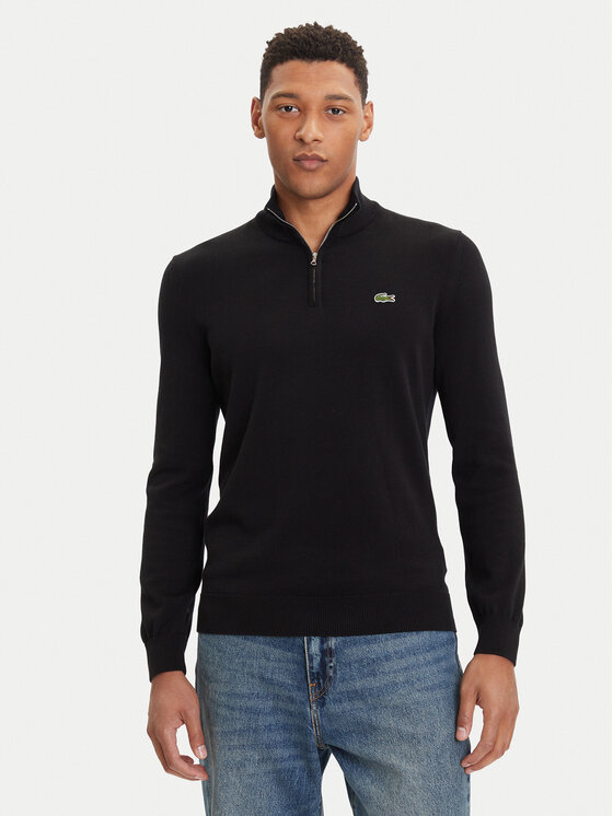 Lacoste Пуловер AH1980 Черен Classic Fit цвят на ниска цена