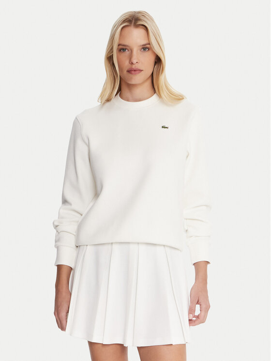 Lacoste Суитшърт SF5245 Екрю Relaxed Fit цвят на ниска цена