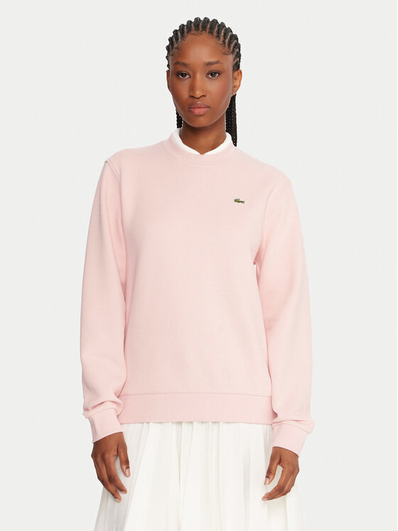 Lacoste Суитшърт SF5245 Розов Relaxed Fit цвят на ниска цена
