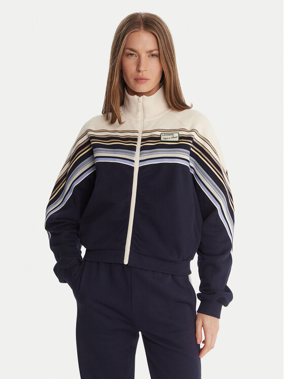 Lacoste Суитшърт SF5247 Тъмносин Relaxed Fit цвят на ниска цена