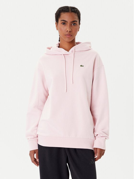 Lacoste Суитшърт SF7612 Розов Oversize цвят на ниска цена