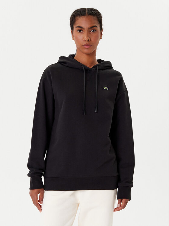 Lacoste Суитшърт SF7612 Черен Oversize цвят на ниска цена