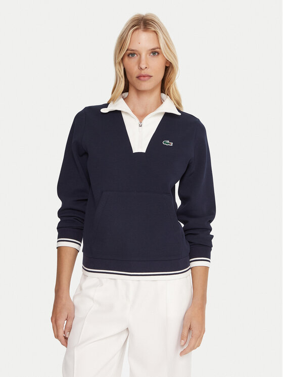 Lacoste Суитшърт SF8634 Тъмносин Regular Fit цвят на ниска цена
