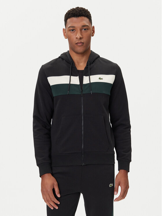 Lacoste Суитшърт SH5913 Черен Regular Fit цвят на ниска цена