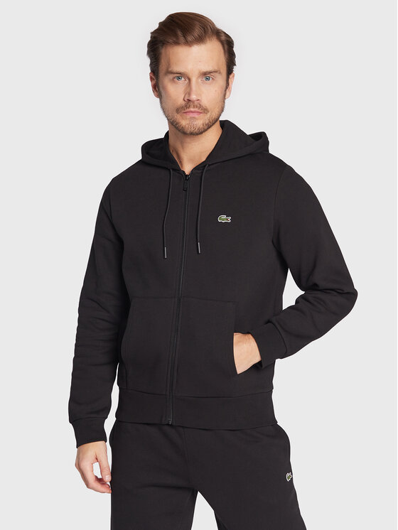 Lacoste Суитшърт SH9626 Черен Classic Fit цвят на ниска цена