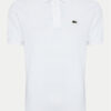 Lacoste Тениска с яка и копчета L1212 Бял Classic Fit цвят на ниска цена