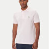 Lacoste Тениска с яка и копчета PH4012 Розов Slim Fit цвят на ниска цена