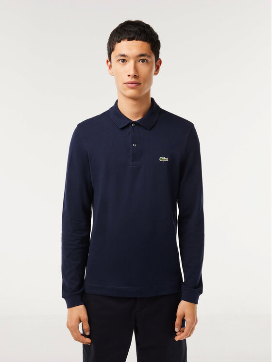 Lacoste Тениска с яка и копчета PH4013 Тъмносин Regular Fit цвят на ниска цена