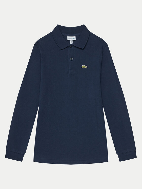 Lacoste Тениска с яка и копчета PJ8915 Тъмносин Regular Fit цвят на ниска цена