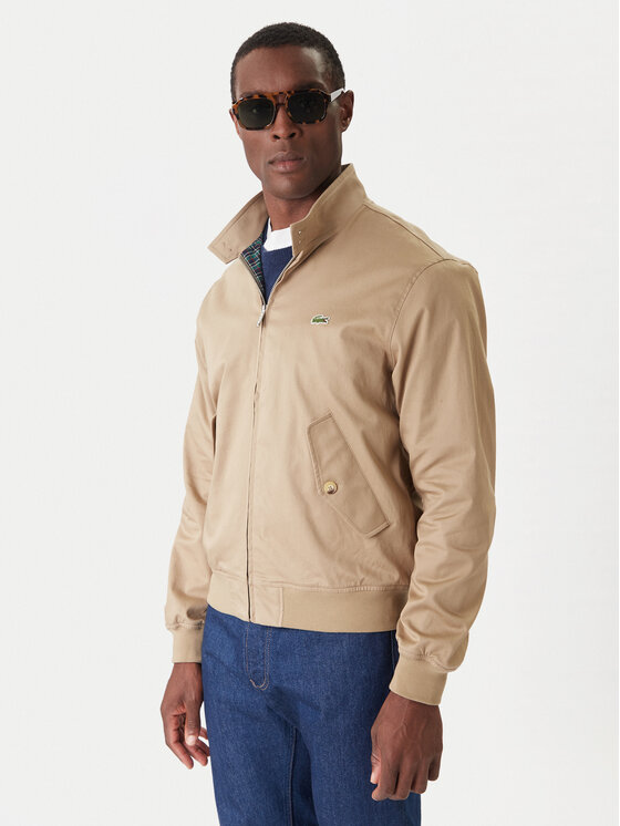 Lacoste Яке бомбър BH7186 Бежов Regular Fit цвят на ниска цена