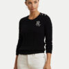 Lauren Ralph Lauren Пуловер 200932223001 Черен Slim Fit цвят на ниска цена