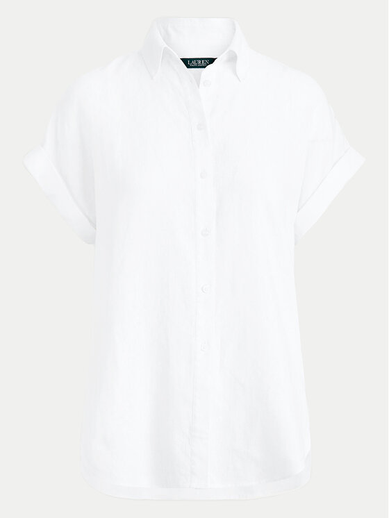 Lauren Ralph Lauren Риза 200699152001 Бял Regular Fit цвят на ниска цена