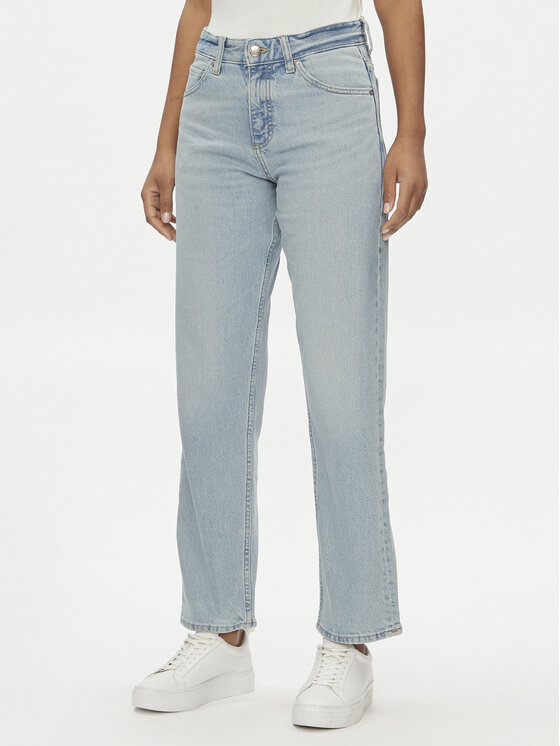 Lee Дънки Rider Classic 112346314 Син Straight Fit цвят на ниска цена