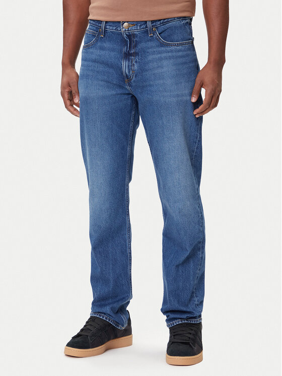 Lee Дънки West 112364167 Син Straight Fit цвят на ниска цена