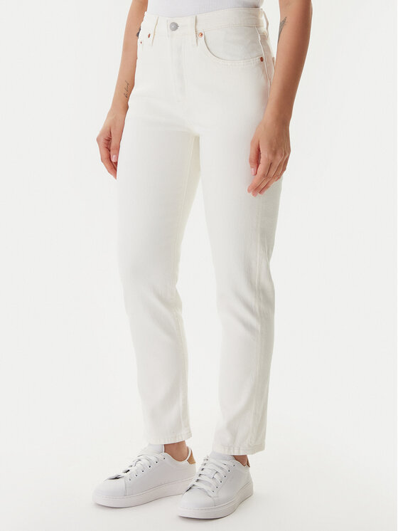 Levi's® Дънки 501® 36200-0374 Екрю Cropped Fit цвят на ниска цена