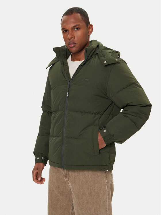 Levi's® Пухено яке Rockridge A8557-0010 Зелен Regular Fit цвят на ниска цена