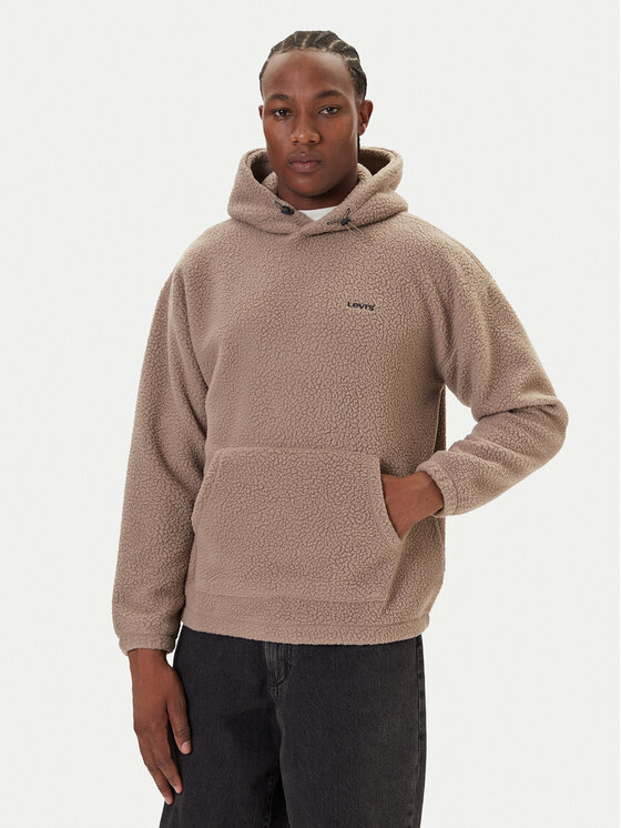 Levi's® Суитшърт Cozy Up A1034-0028 Екрю Relaxed Fit цвят на ниска цена