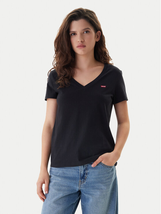 Levi's® Тишърт Perfect Tee 85341-0003 Черен Regular Fit цвят на ниска цена