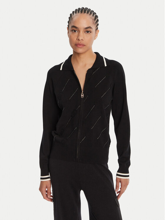 Liu Jo Sport Кардиган TF5032 MS63L Черен Regular Fit цвят на ниска цена