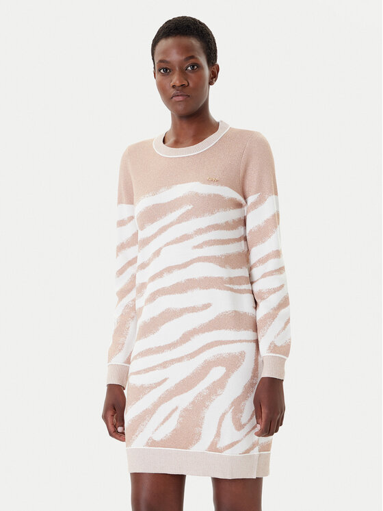 Liu Jo Sport Плетена рокля TF4105 MS49I Бежов Regular Fit цвят на ниска цена