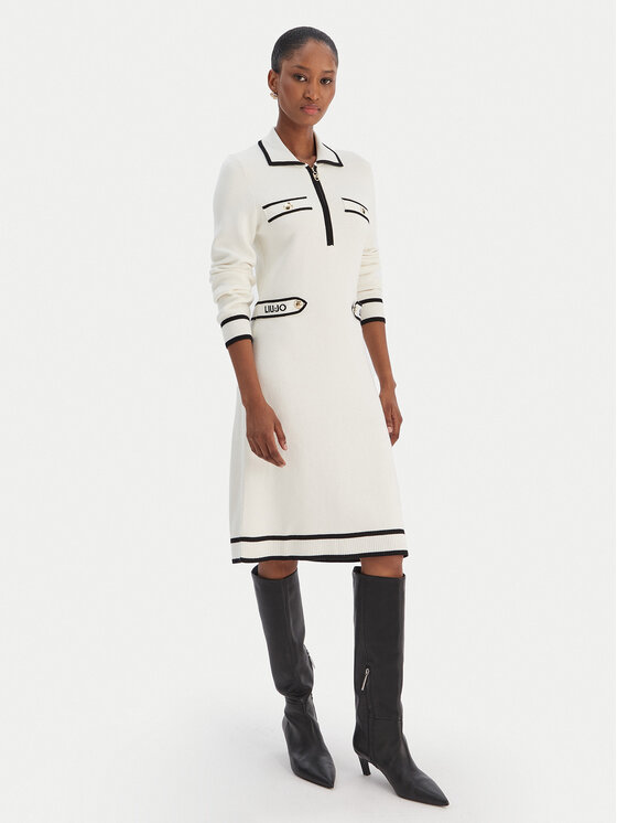 Liu Jo Sport Плетена рокля TF5251 MS59L Екрю Regular Fit цвят на ниска цена