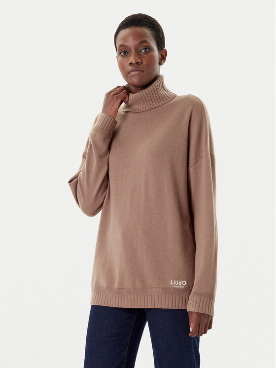 Liu Jo Sport Поло TF5179 MS026 Кафяв Regular Fit цвят на ниска цена