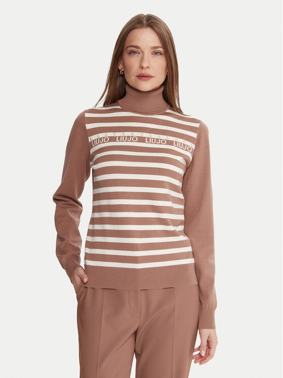 Liu Jo Sport Поло TF5219 MS63L Бежов Regular Fit цвят на ниска цена