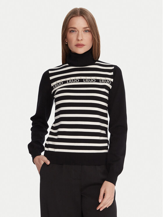 Liu Jo Sport Поло TF5219 MS63L Черен Regular Fit цвят на ниска цена